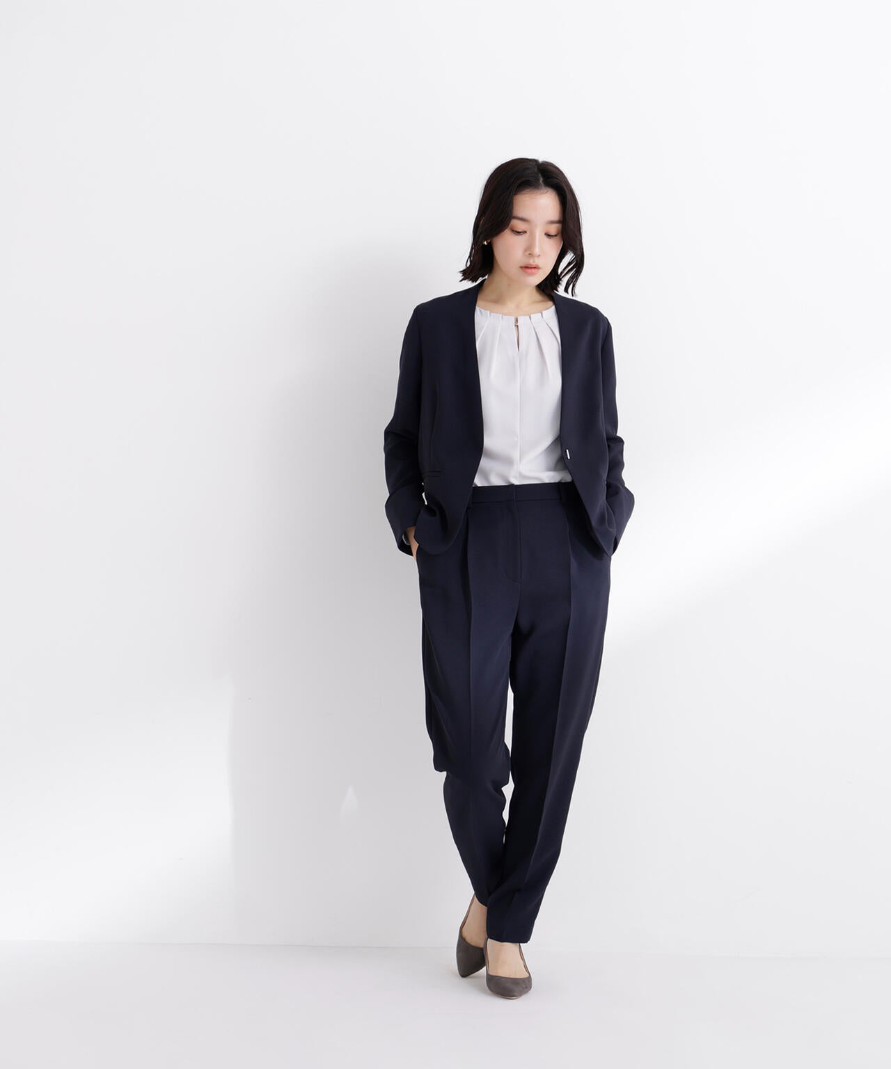 NATURAL BEAUTY BASIC ドビーツイル SETUP ドビーツイル SETUP テーパードパンツ | NATURAL BEAUTY BASIC