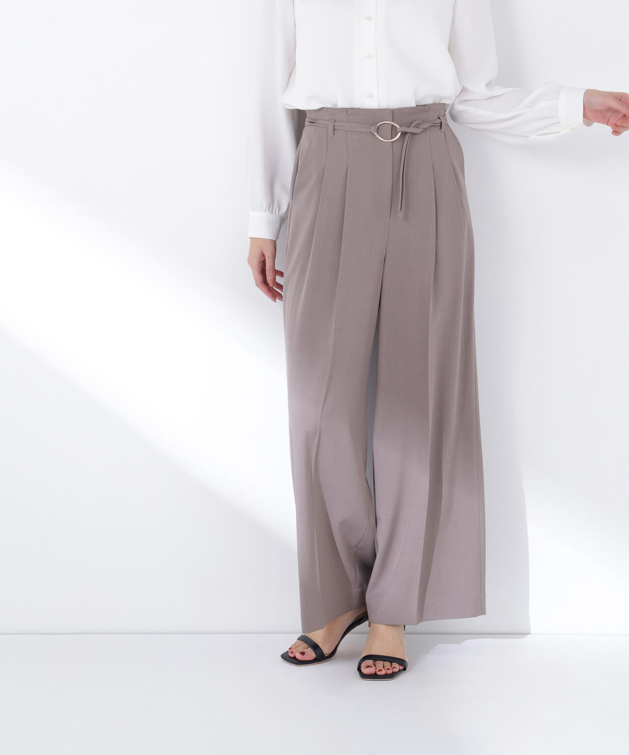 ダブルベルトワイドパンツ | NATURAL BEAUTY BASIC（ナチュラル