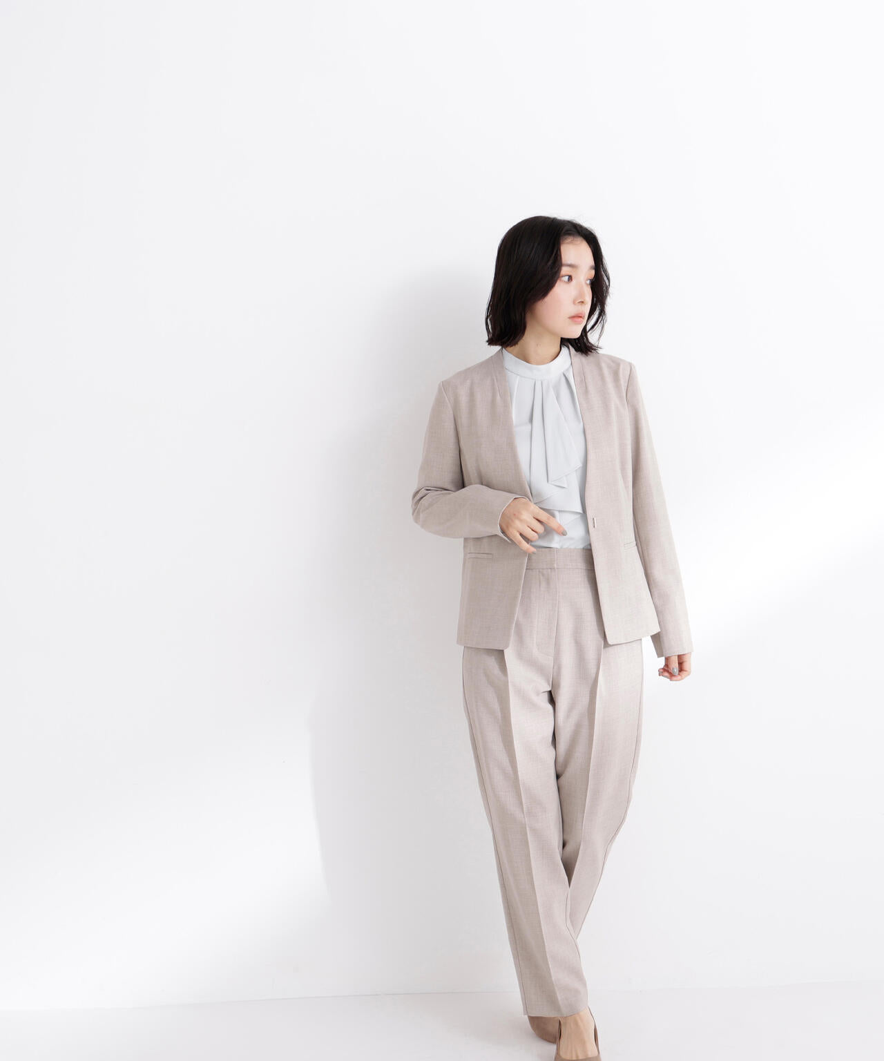 リネンライク SETUP パンツ | NATURAL BEAUTY BASIC（ナチュラル