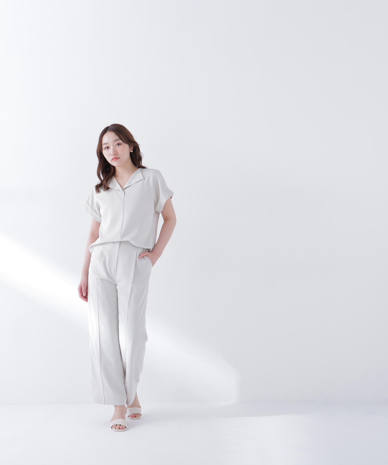 クリアツイル SETUP タックワイドパンツ | NATURAL BEAUTY BASIC