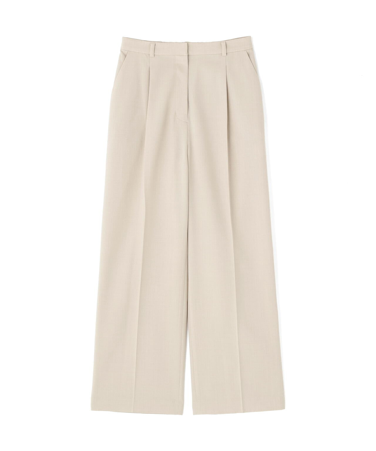 リネンライク SETUP タックワイドパンツ