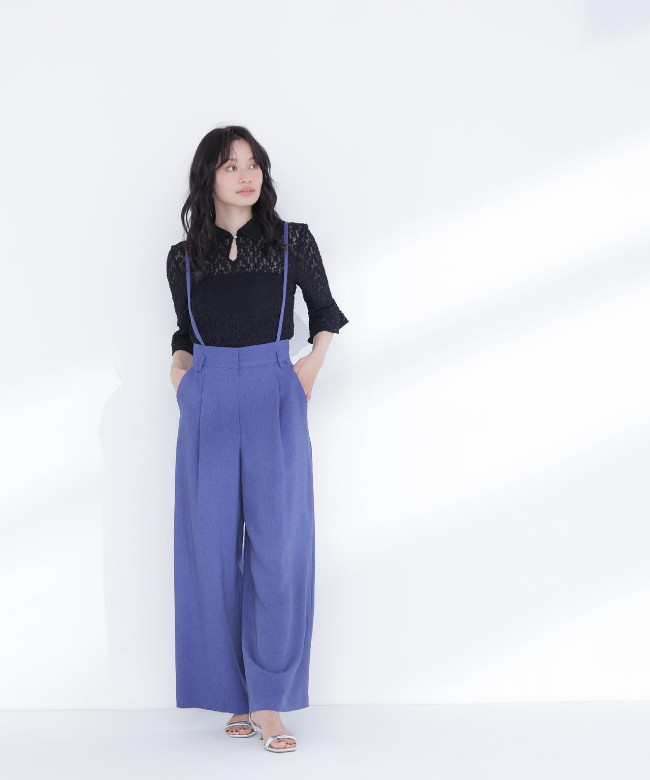 6/16 ～6/18 2buy10%OFF 対象商品】サス付シャンブレーパンツ