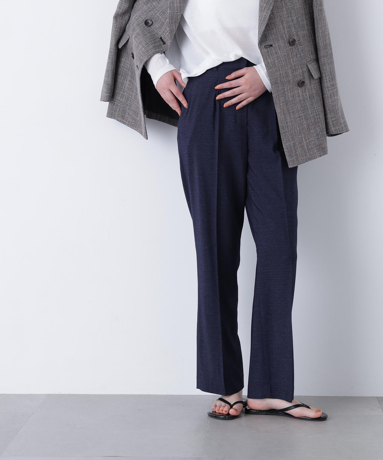【ネイビー】中綿ストレッチパンツ <NATIVE> (LADIES) 1240101674040_1.jpg