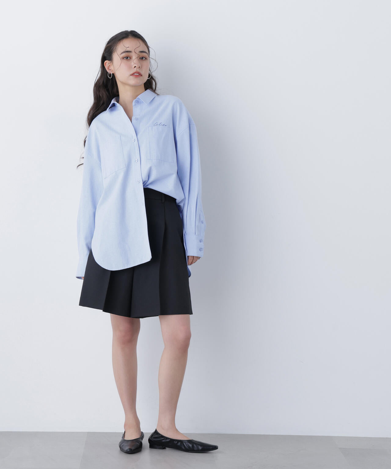 タックキュロットパンツ