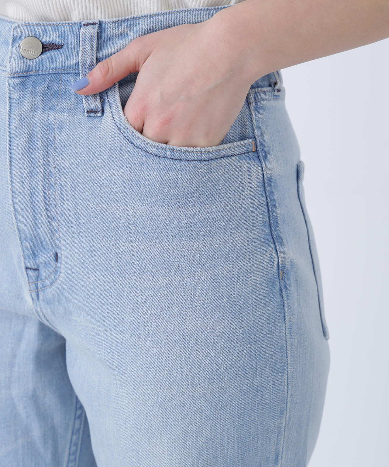FUDGE掲載＞＜Healthy DENIM＞ハイライズストレートデニムパンツ | N