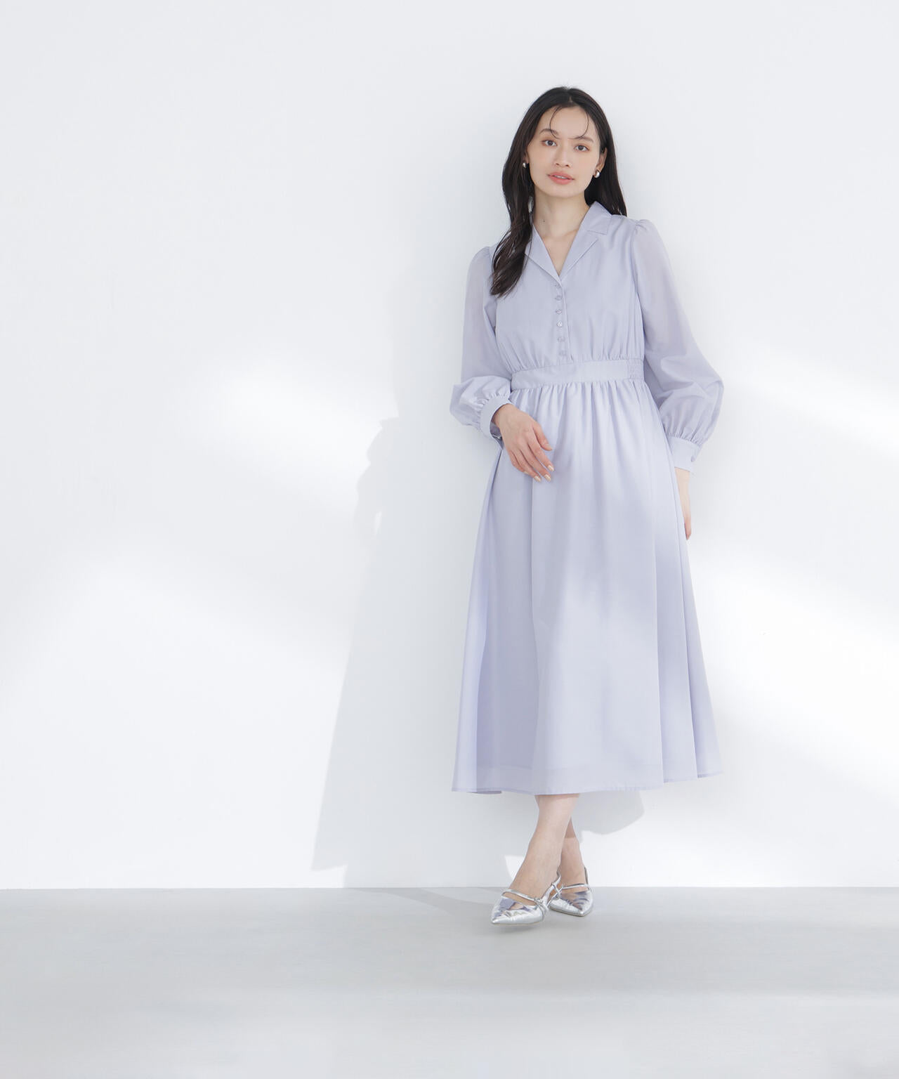 フロントボタン開襟ワンピース | NATURAL BEAUTY BASIC（ナチュラル