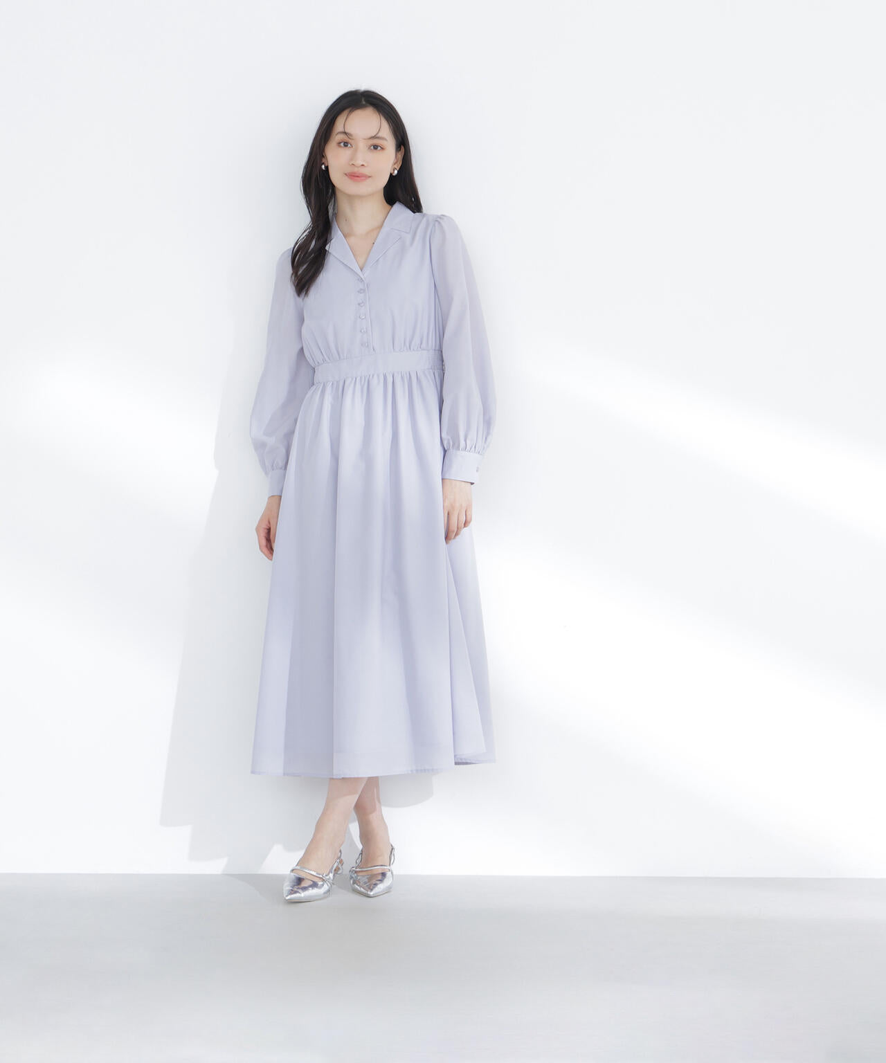 フロントボタン開襟ワンピース | NATURAL BEAUTY BASIC（ナチュラル