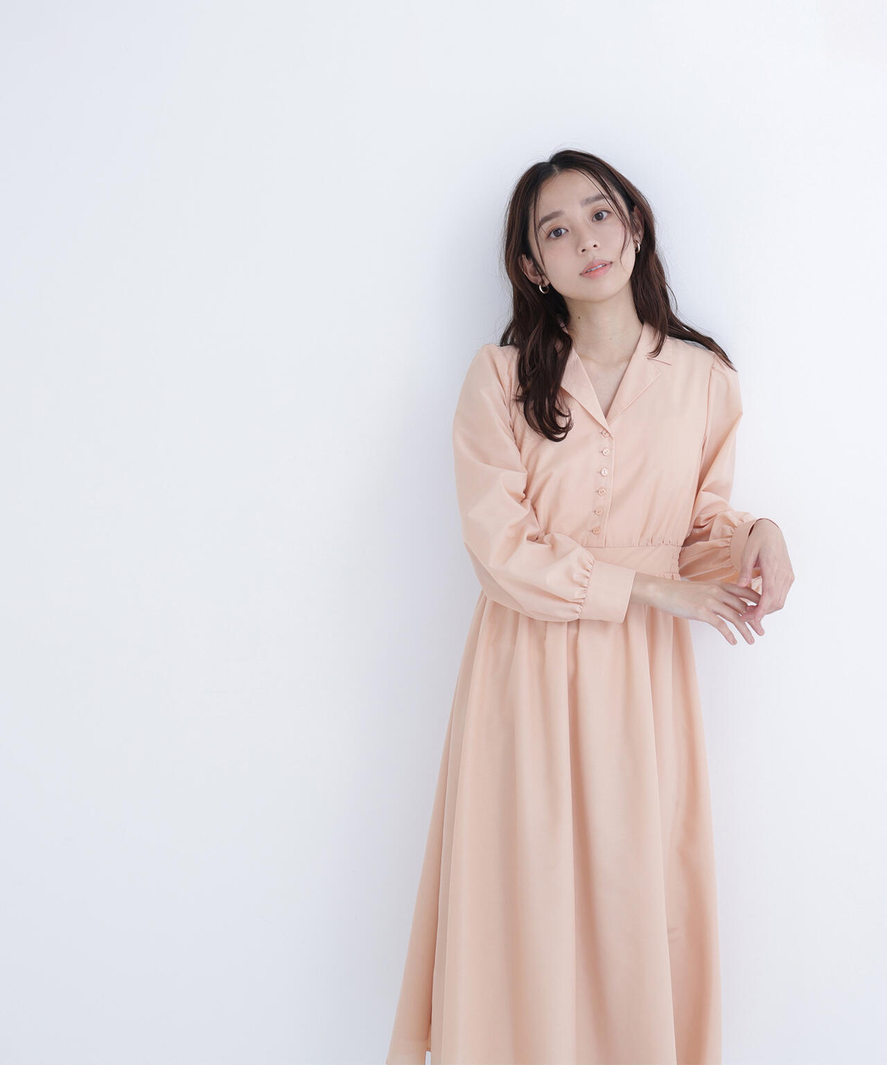 フロントボタン開襟ワンピース | NATURAL BEAUTY BASIC（ナチュラル