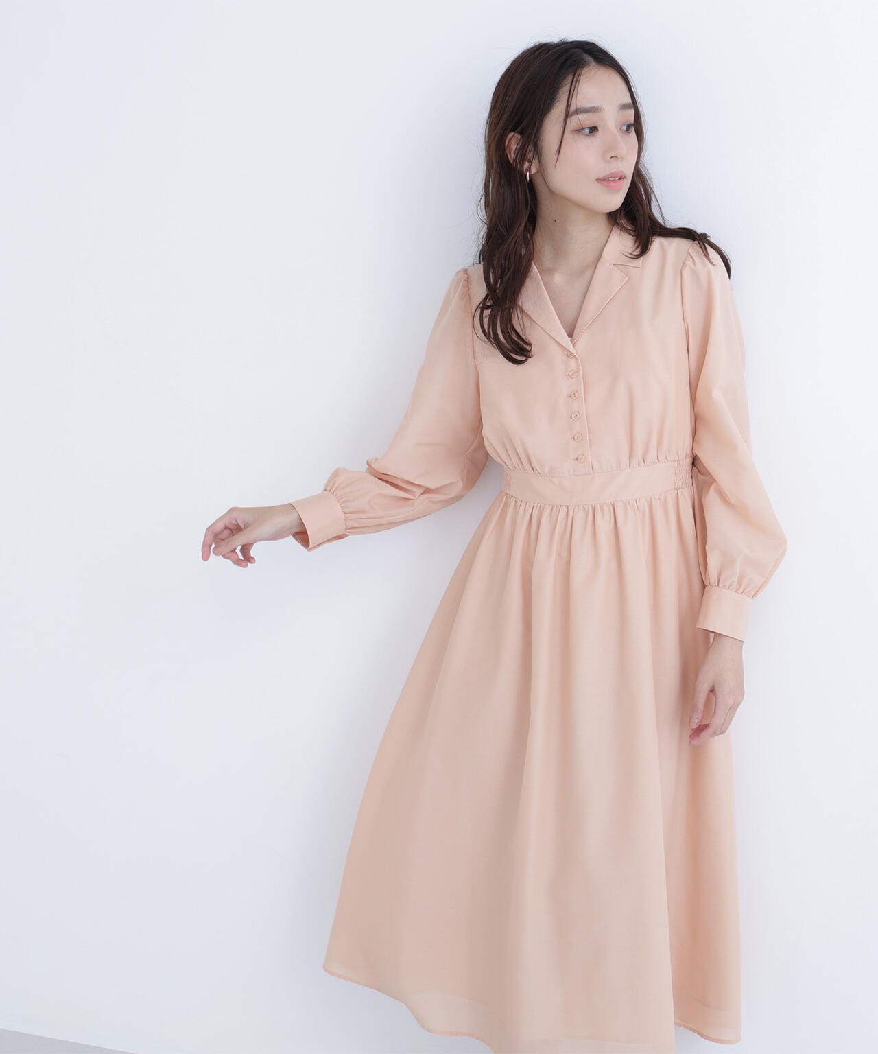 フロントボタン開襟ワンピース | NATURAL BEAUTY BASIC（ナチュラル