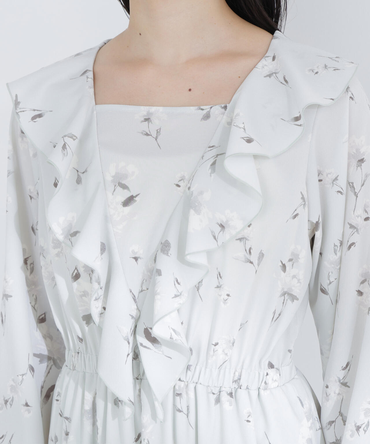 ラッフルフラワープリントワンピース | NATURAL BEAUTY BASIC