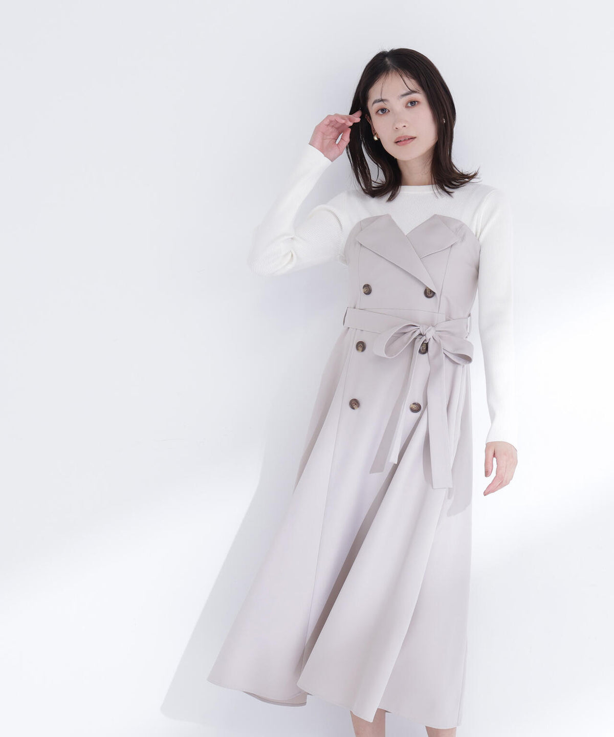 トレンチディテールドッキングワンピース | NATURAL BEAUTY BASIC 