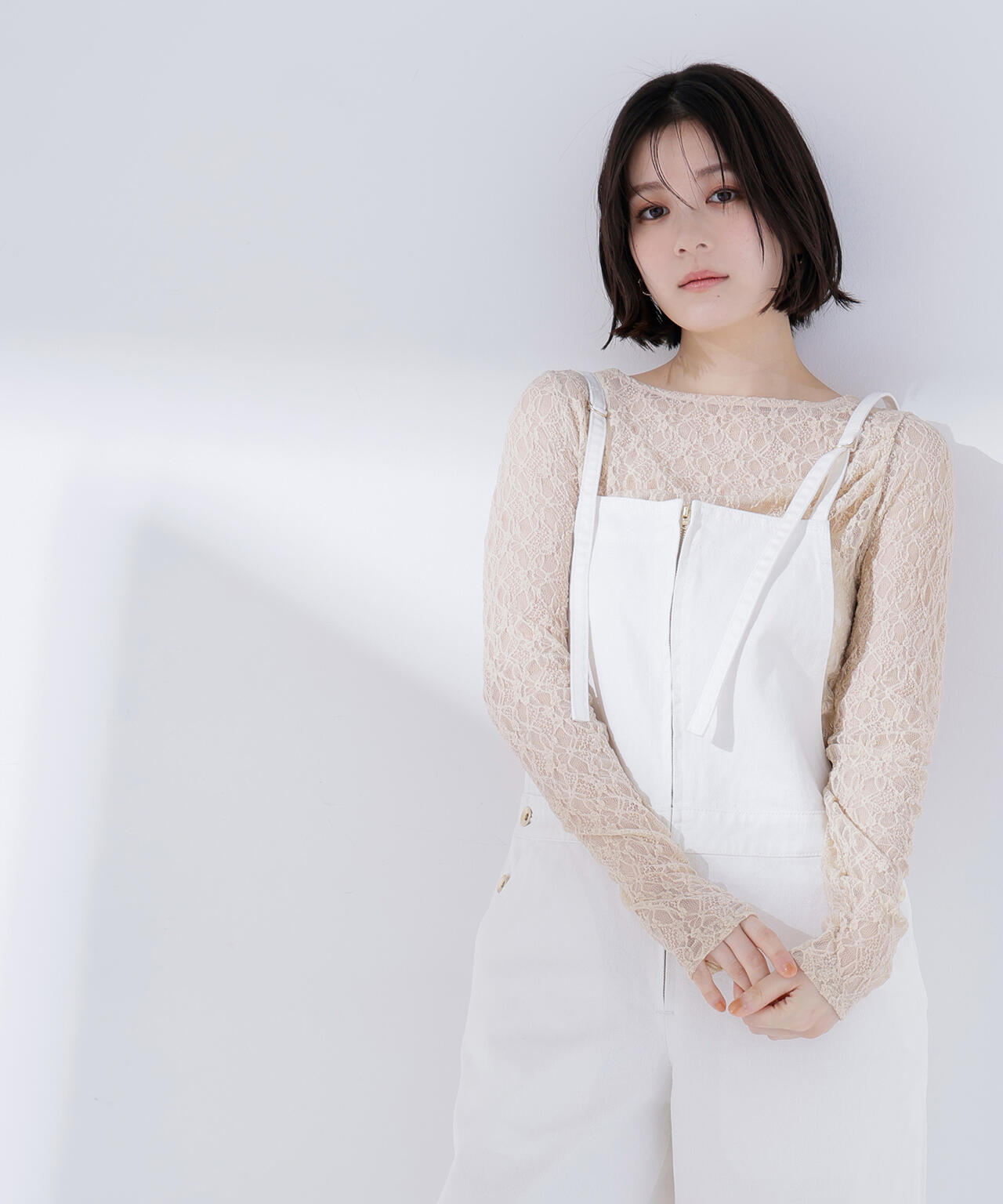 デニムオールインワン オフホワイト フリーサイズ デニムオールインワン | NATURAL BEAUTY BASIC（ナチュラル