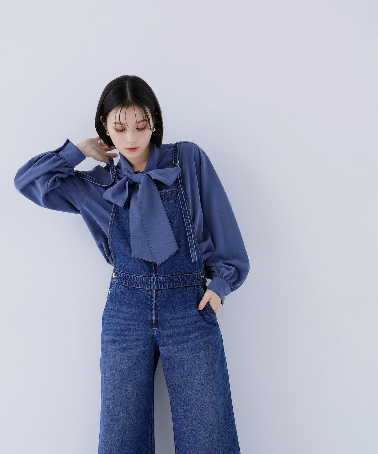 デニムオールインワン