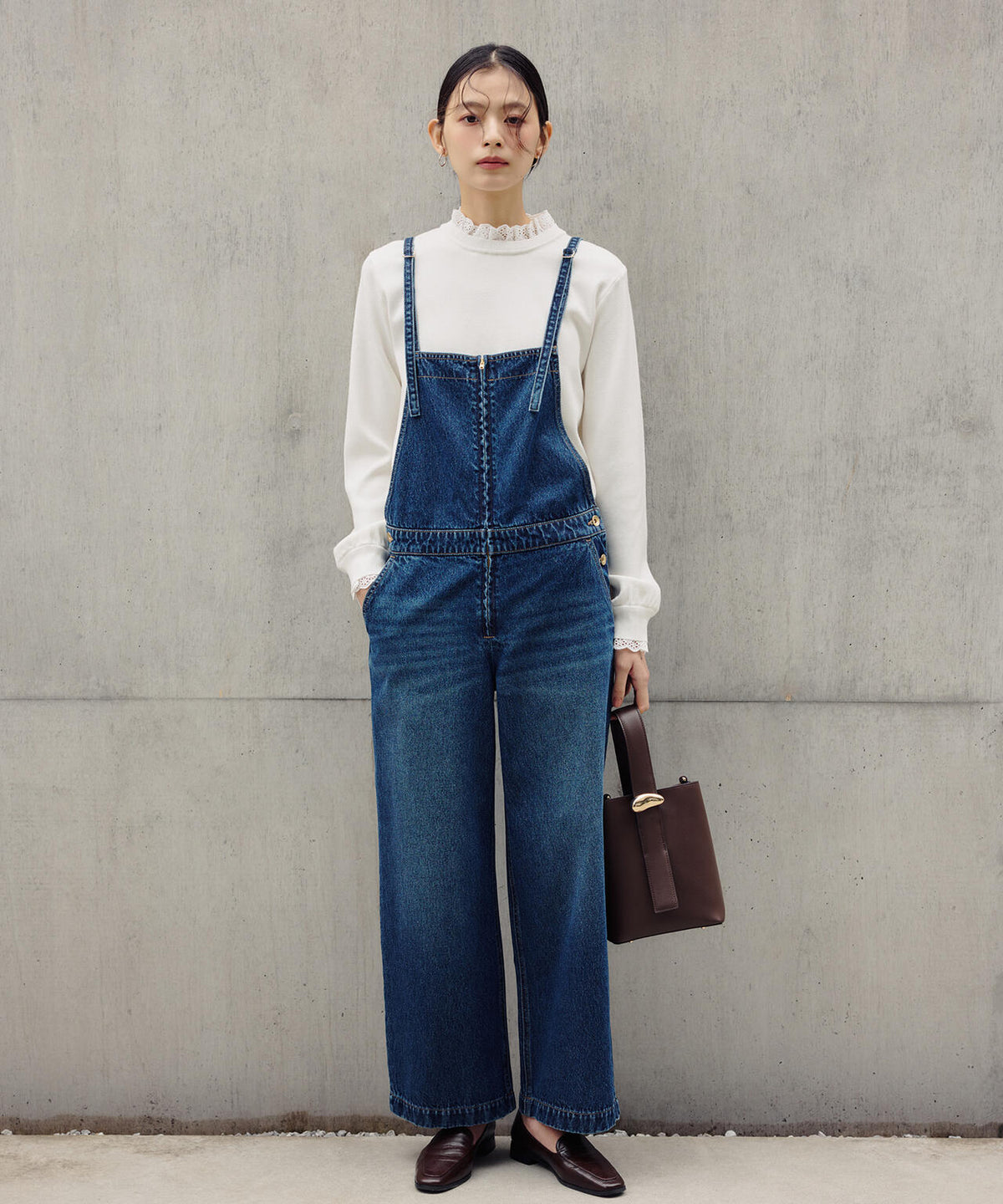 リフ Riff 【激ストレッチ！美シルエットをメイク】スーパーストレッチサロペット オーバーオール オールインワン デニム ジーンズ ロングパンツ  スキニーパンツ ズボン ボトム 美脚 美尻 （ブラック） -靴＆ファッション通販 ロコンド〜自宅で試着、気軽に返品 【美品】アグノスト デニムオールインワン