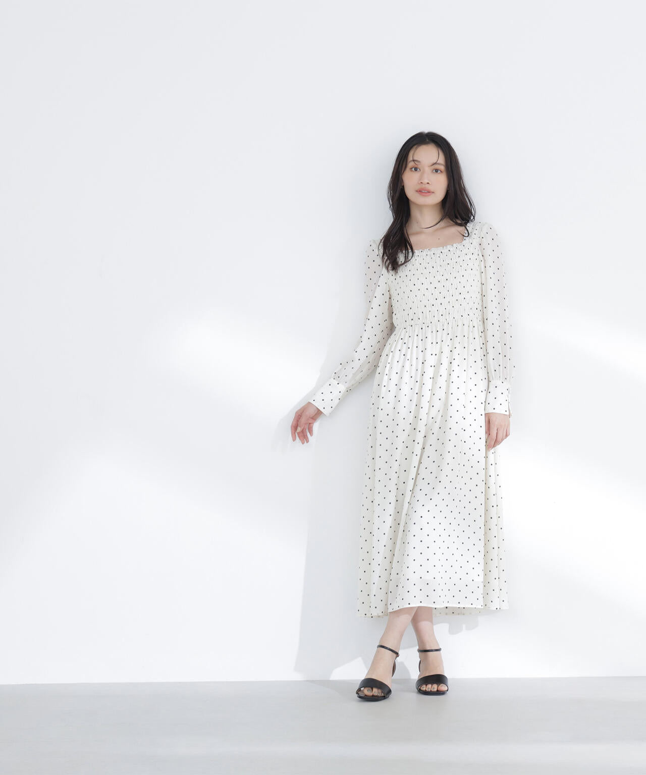 ドットプリントシャーリングワンピース | NATURAL BEAUTY BASIC
