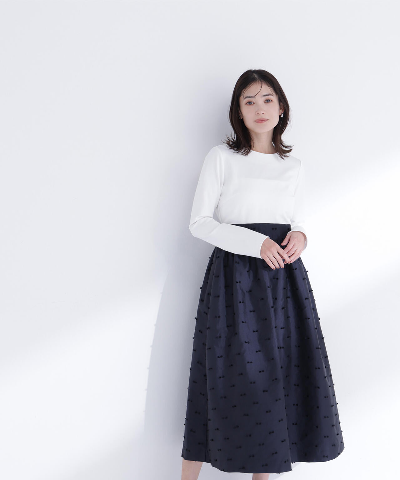 リボンジャガードドッキングワンピース