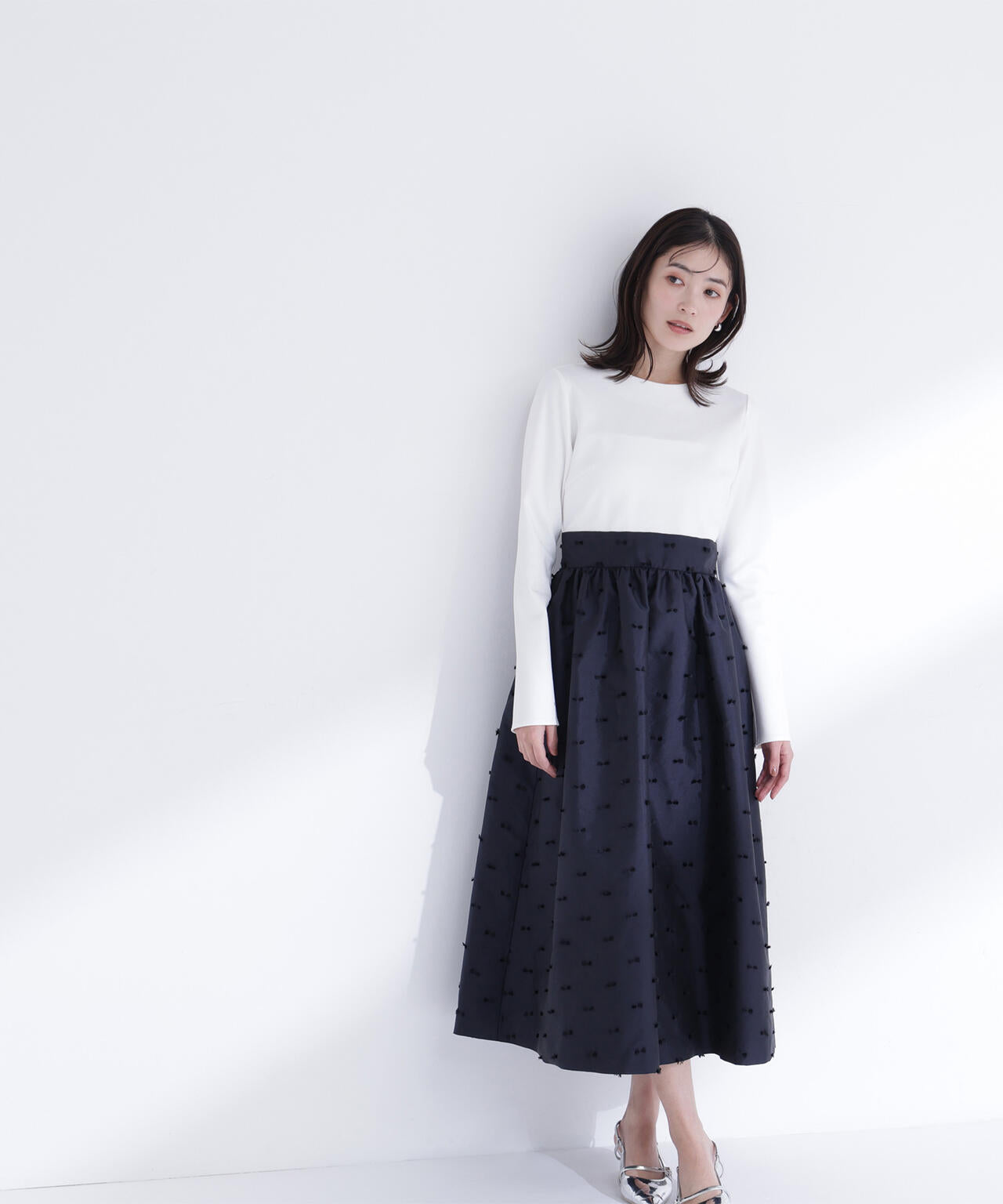 リボンジャガードドッキングワンピース