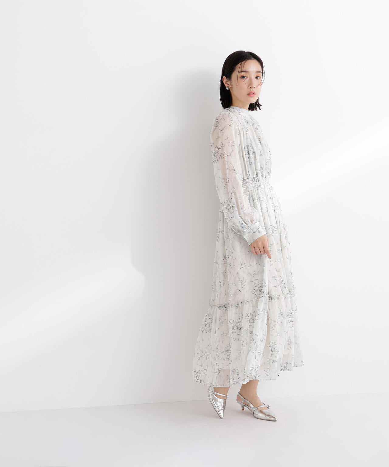 フラワーシフォンワンピース