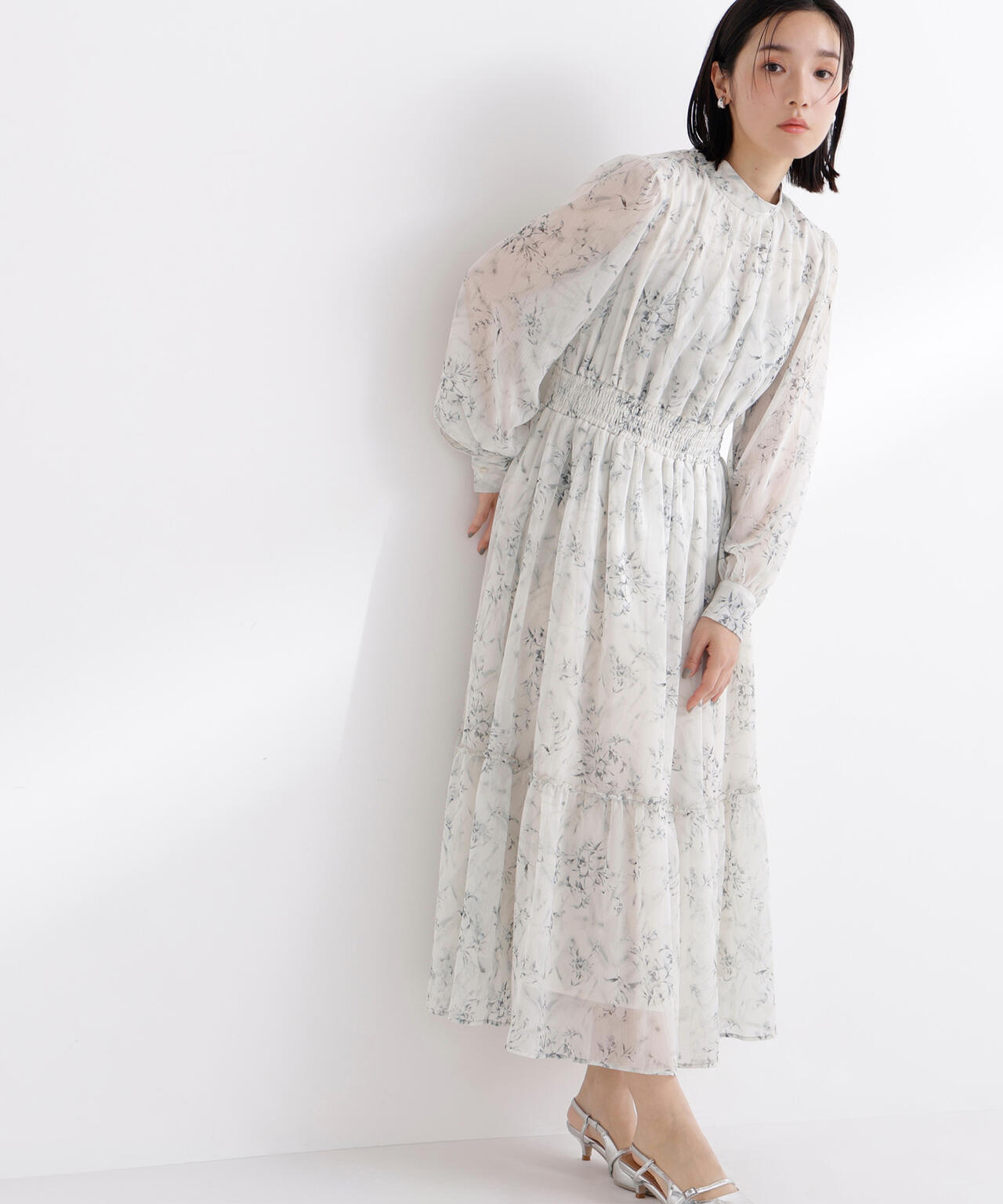 フラワーシフォンワンピース | NATURAL BEAUTY BASIC（ナチュラル