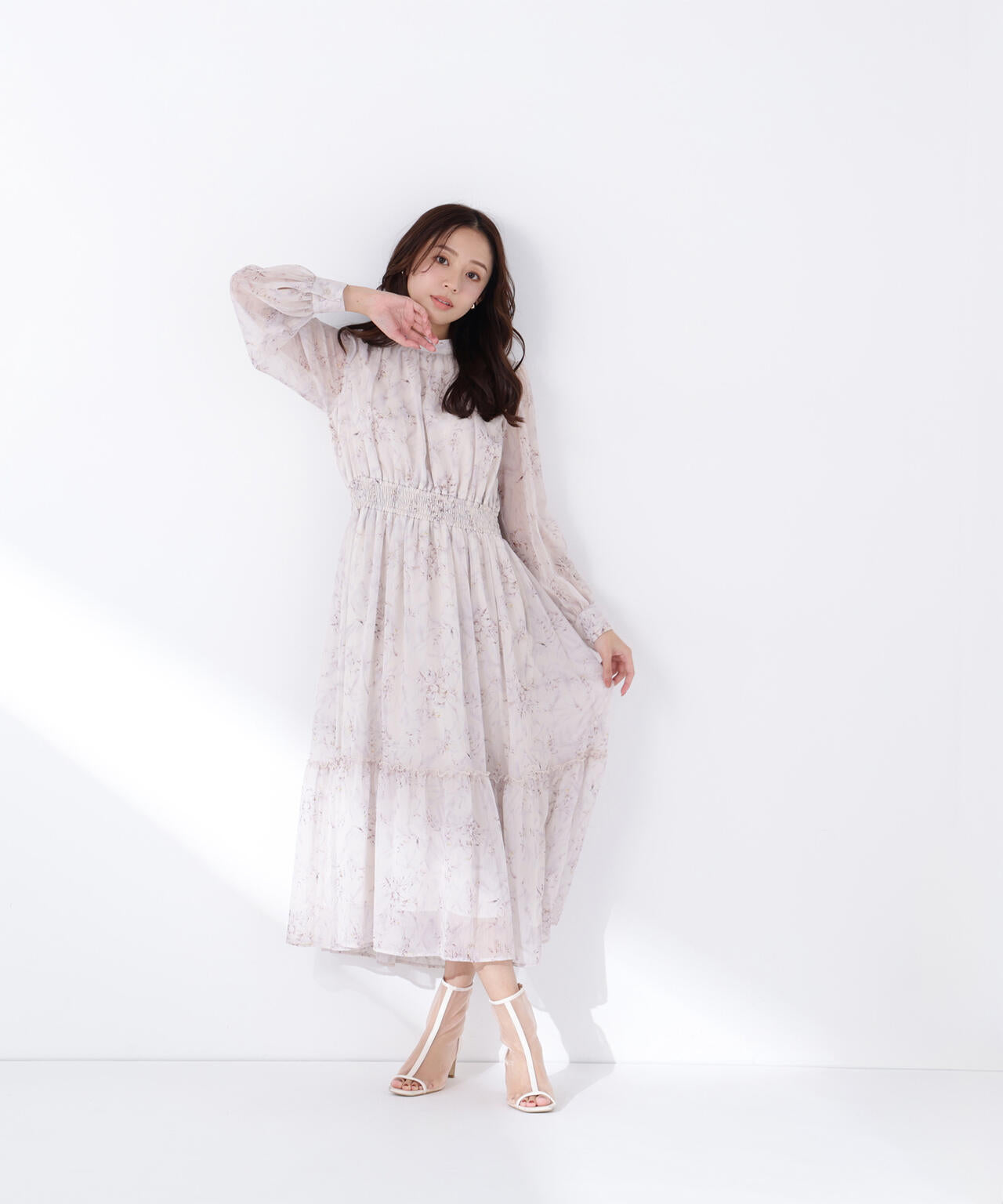 フラワーシフォンワンピース | NATURAL BEAUTY BASIC（ナチュラル