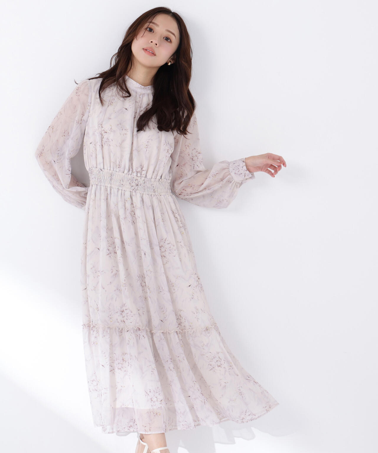 フラワーシフォンワンピース