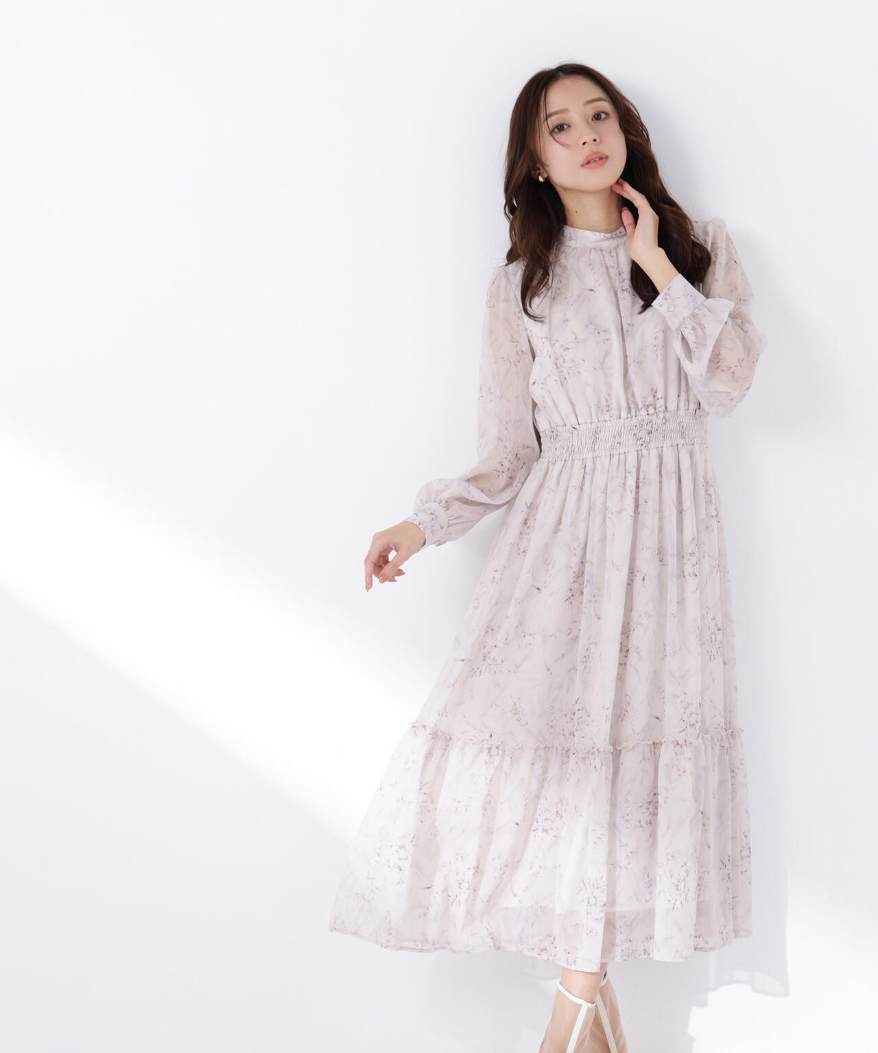フラワーシフォンワンピース | NATURAL BEAUTY BASIC（ナチュラル
