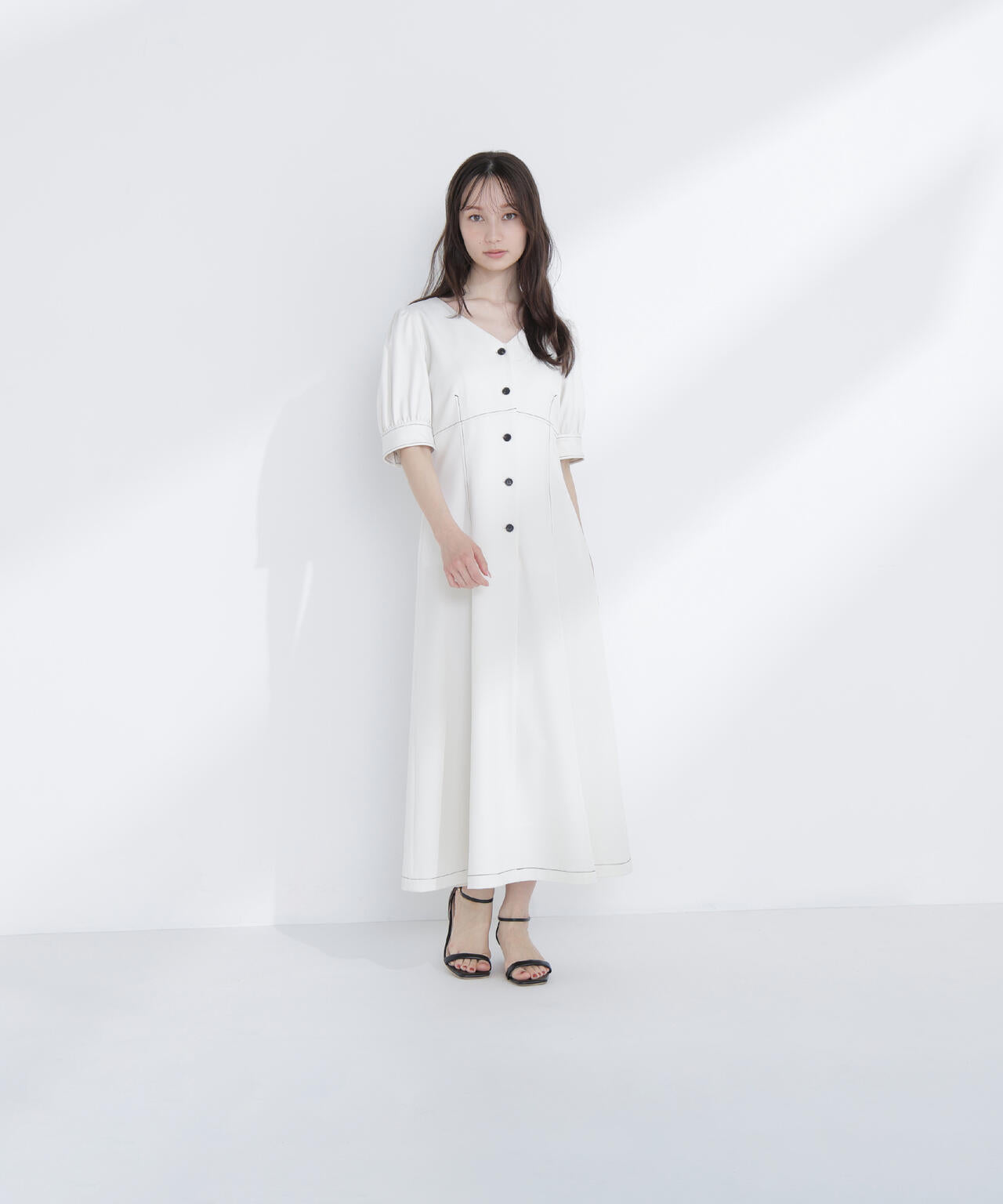 バイカラーステッチワンピース | NATURAL BEAUTY BASIC（ナチュラル