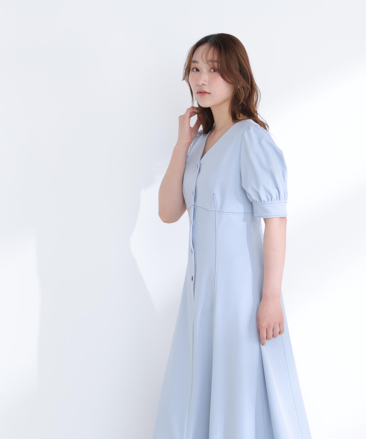 バイカラーステッチワンピース | NATURAL BEAUTY BASIC（ナチュラル