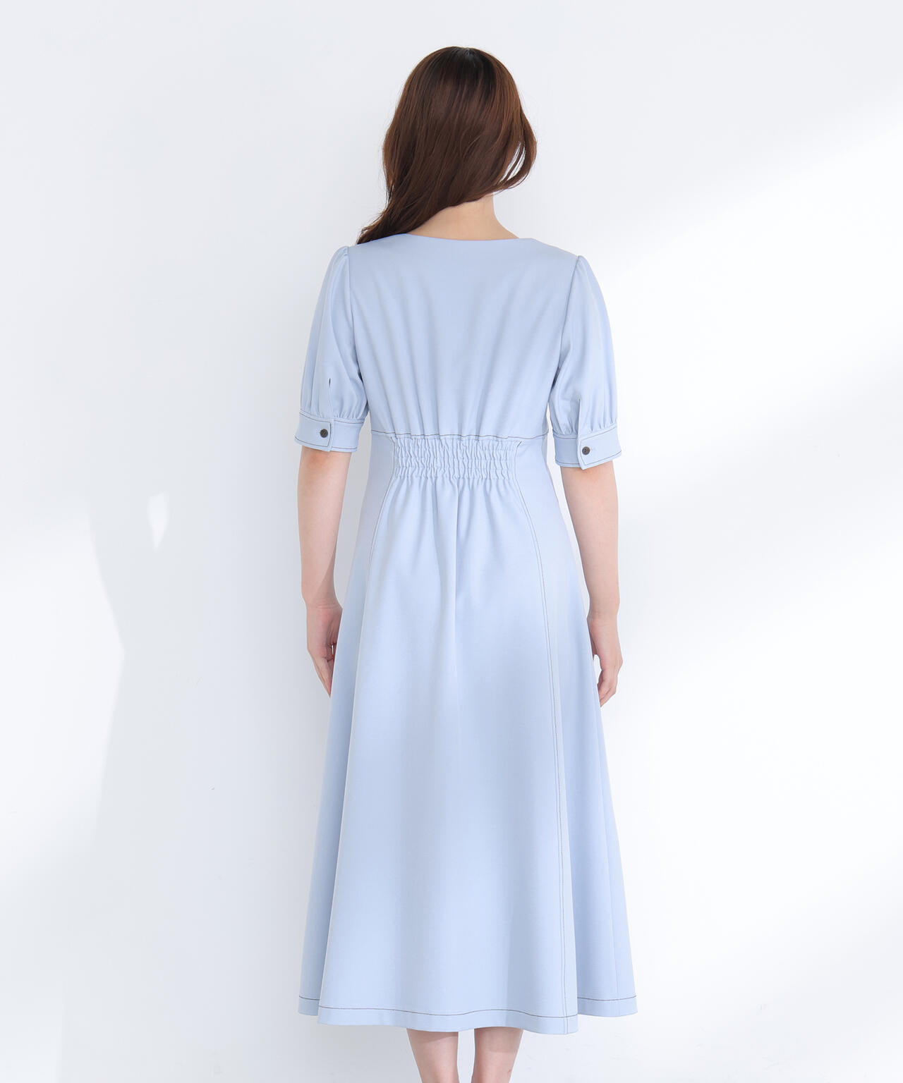 【6/5～6/7 オンライン限定2buy10%OFF対象】バイカラーステッチワンピース