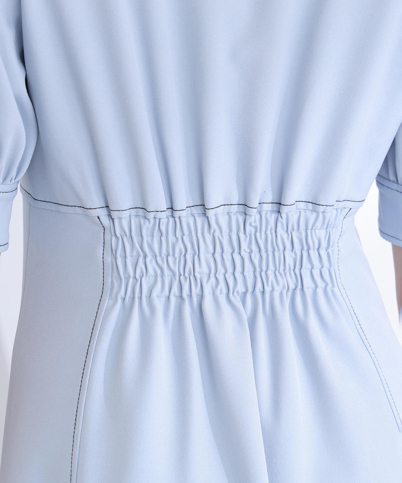 【6/5～6/7 オンライン限定2buy10%OFF対象】バイカラーステッチワンピース