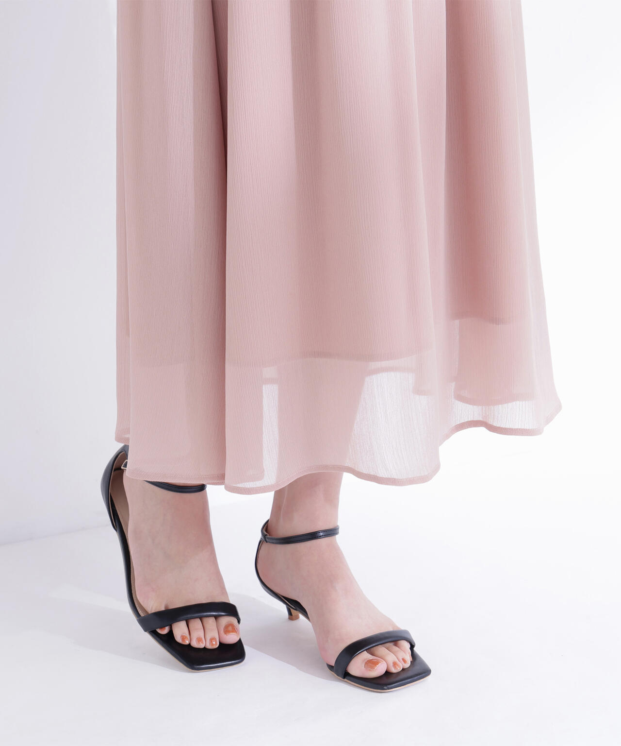 楊柳シャーリングワンピース