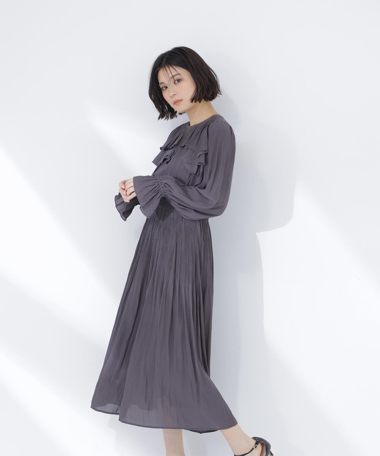 ラッフルデザインワンピース | NATURAL BEAUTY BASIC（ナチュラル