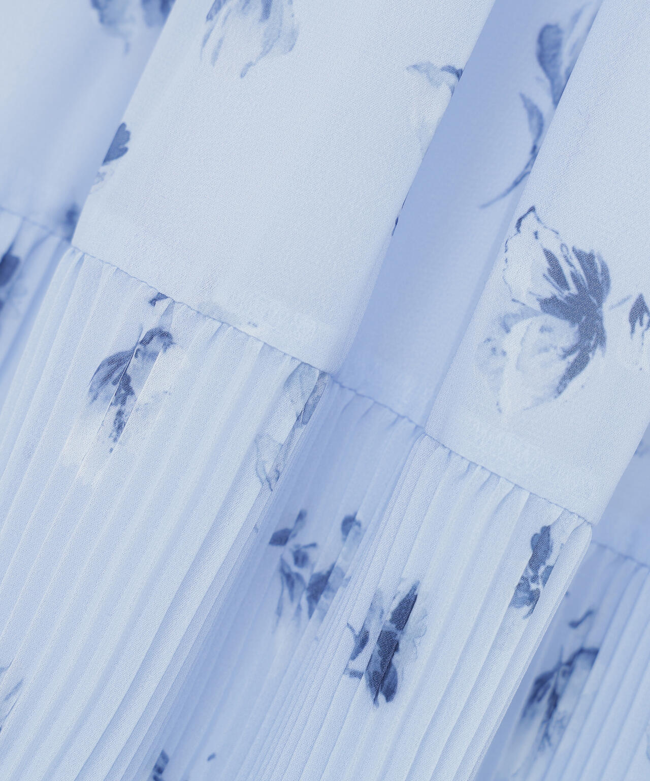 ぼかしフラワープリントワンピース