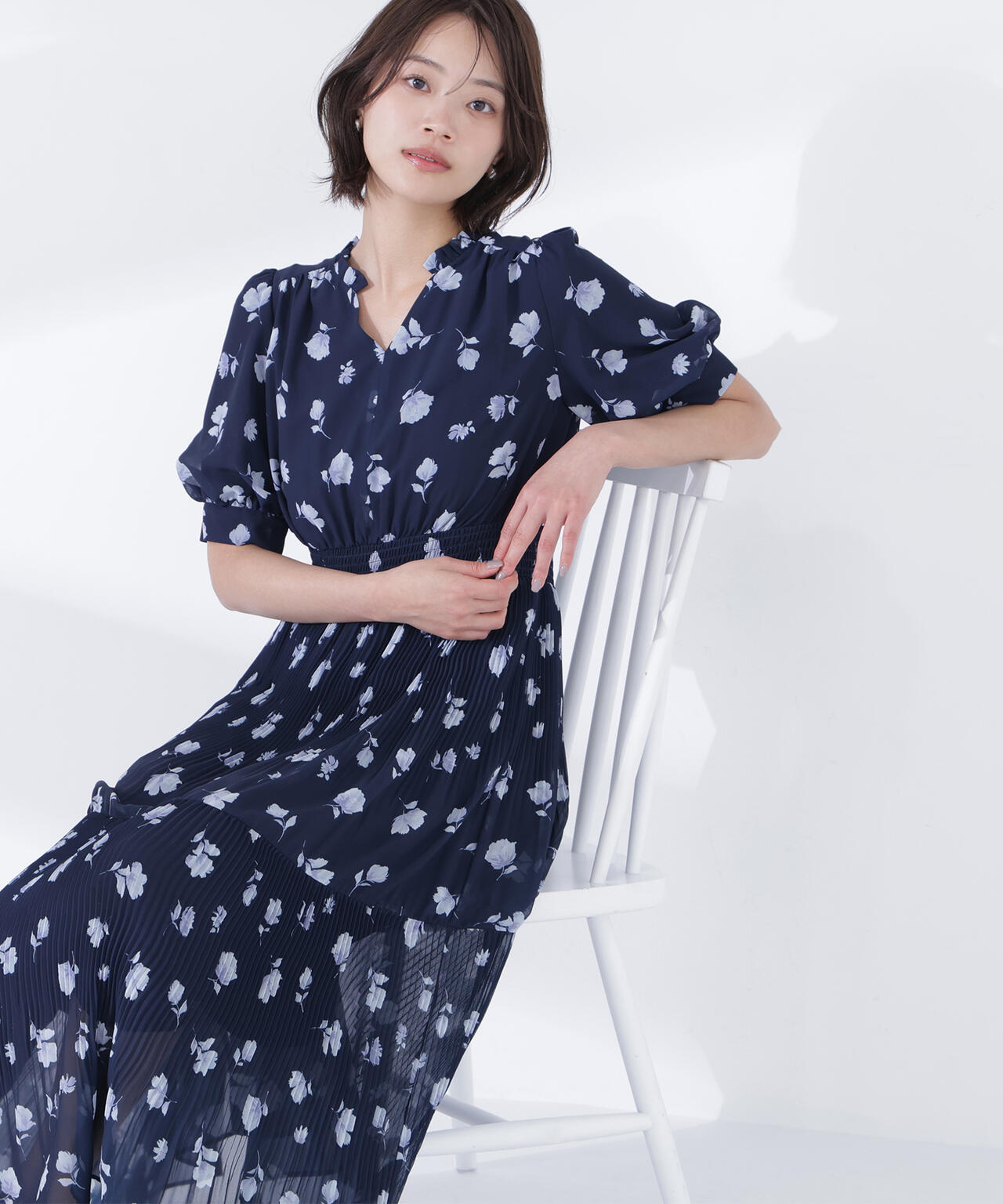 ぼかしフラワープリントワンピース | NATURAL BEAUTY BASIC