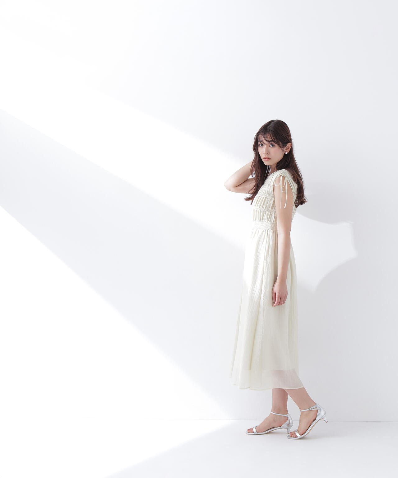 シアーチェックギャザーワンピース | NATURAL BEAUTY BASIC