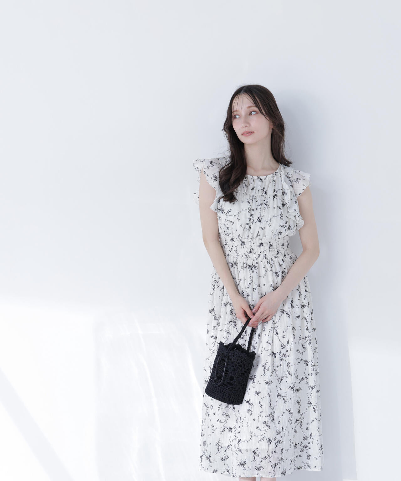 フラワープリントフリルワンピース | NATURAL BEAUTY BASIC