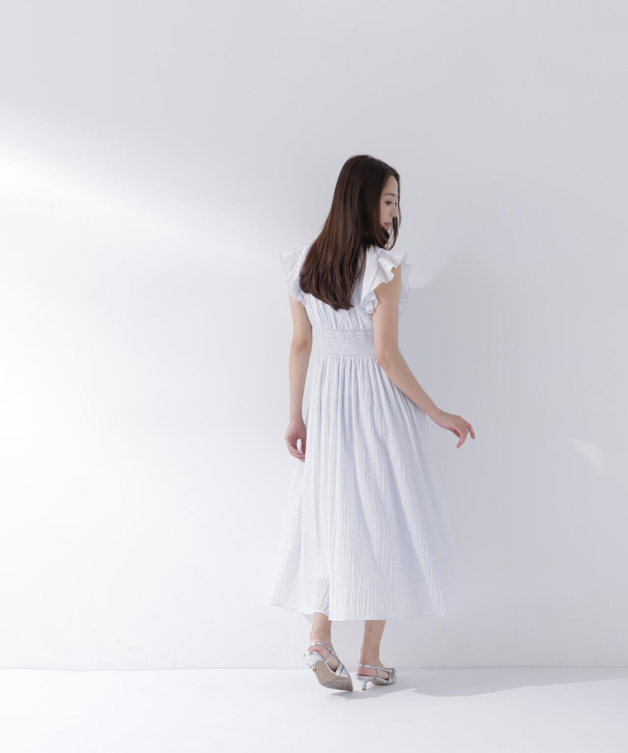 フラワープリントフリルワンピース | NATURAL BEAUTY BASIC