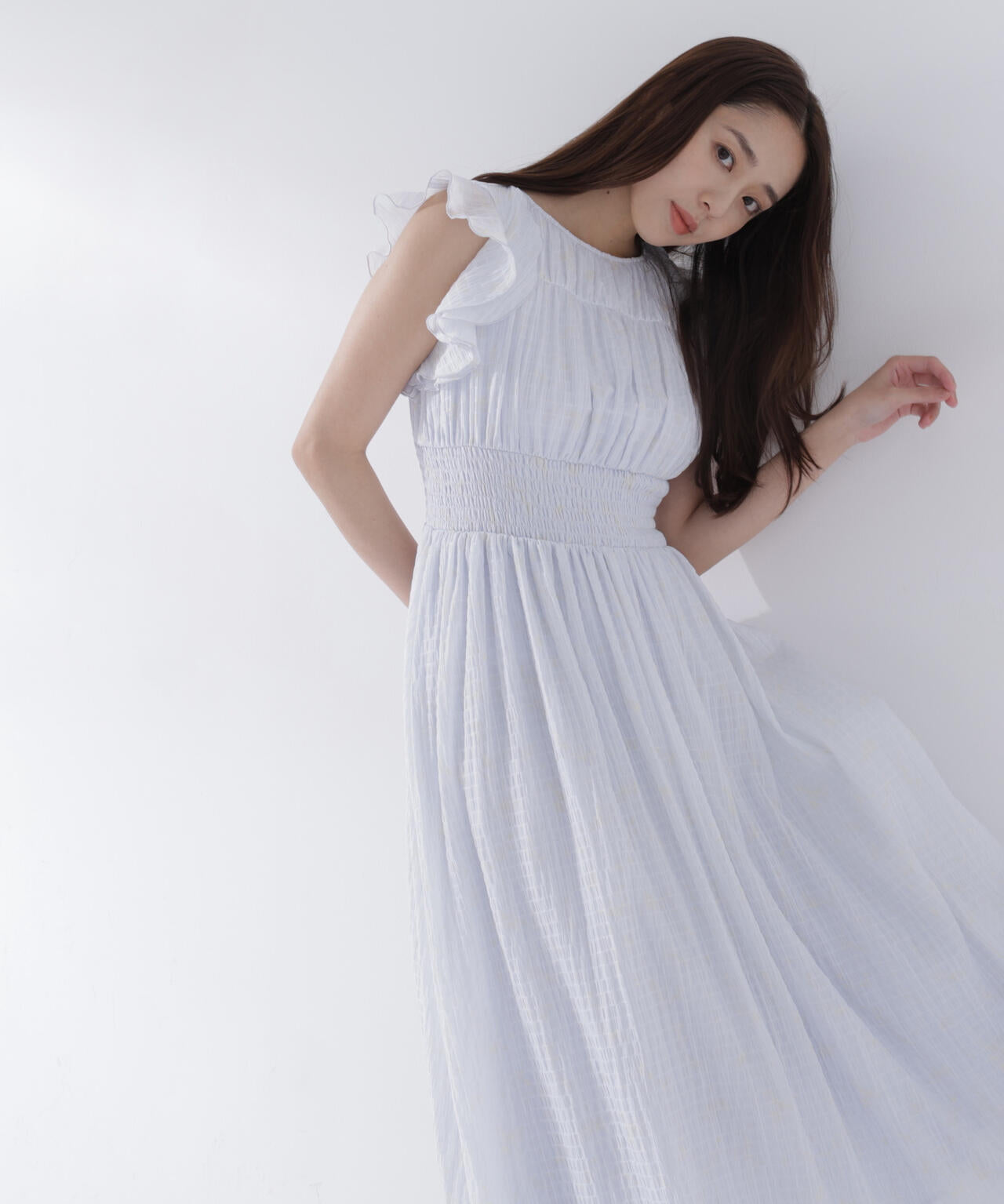 フラワープリントフリルワンピース | NATURAL BEAUTY BASIC