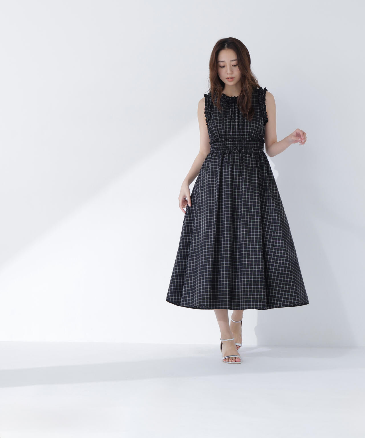 チェックシャーリングワンピース | NATURAL BEAUTY BASIC（ナチュラル