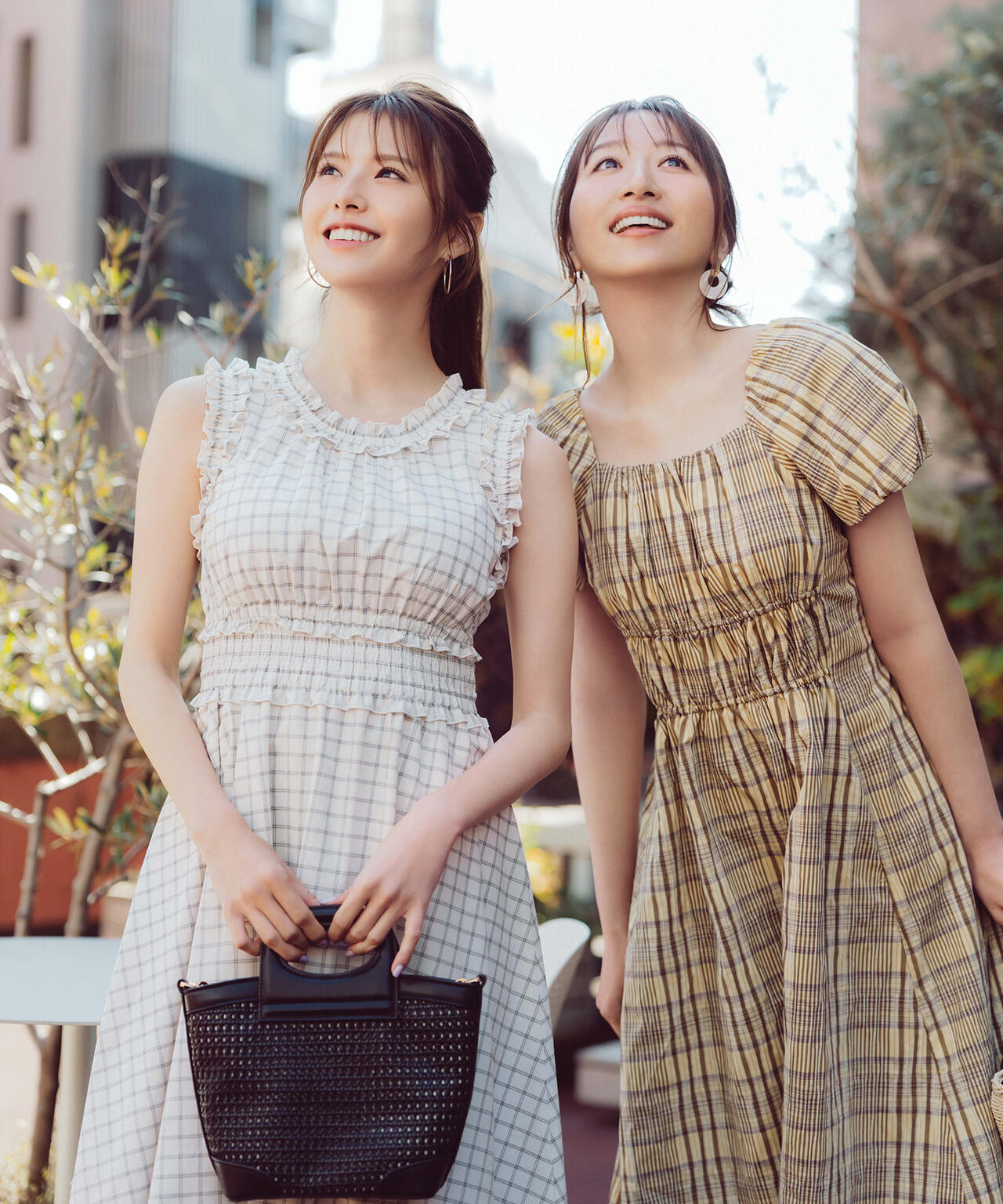6/16 ～6/18 2buy10%OFF 対象商品】チェックシャーリングワンピース