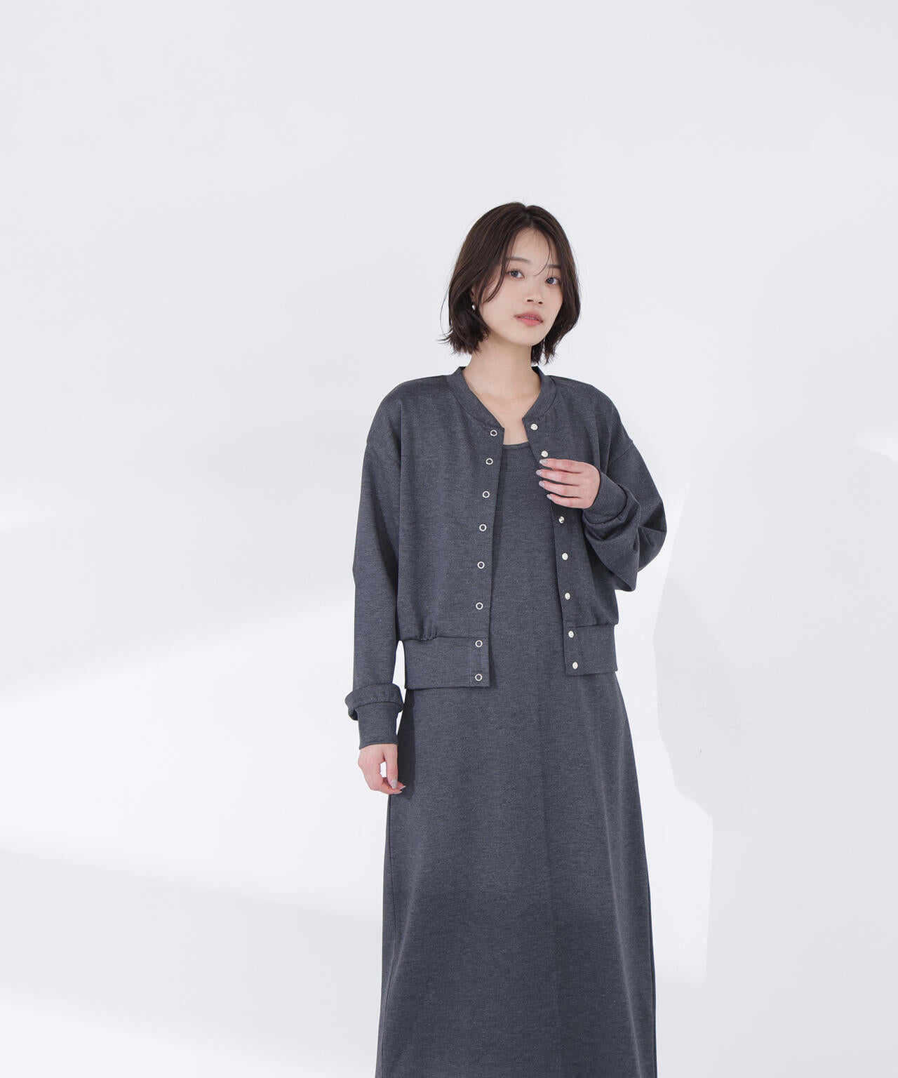 カーデセットナローワンピース