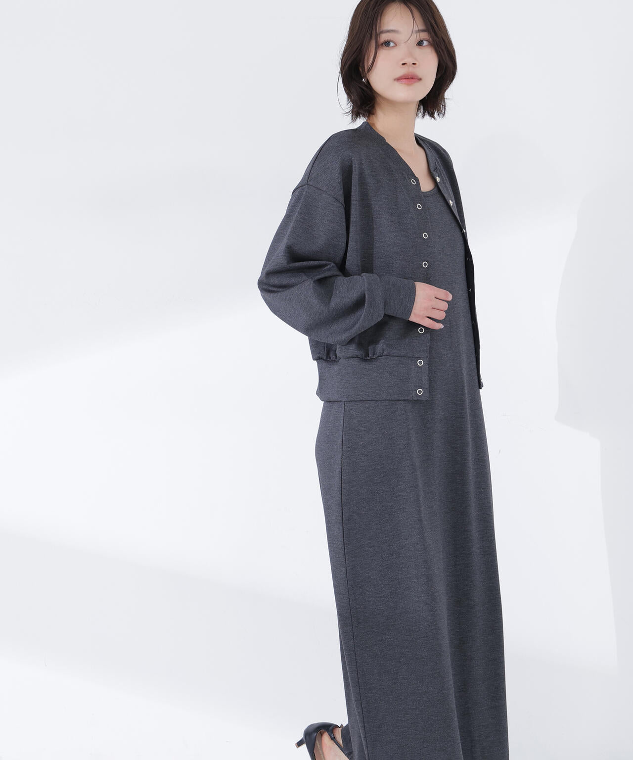 カーデセットナローワンピース | NATURAL BEAUTY BASIC(ナチュラル カーデセットナローワンピース | NATURAL BEAUTY BASIC(ナチュラル