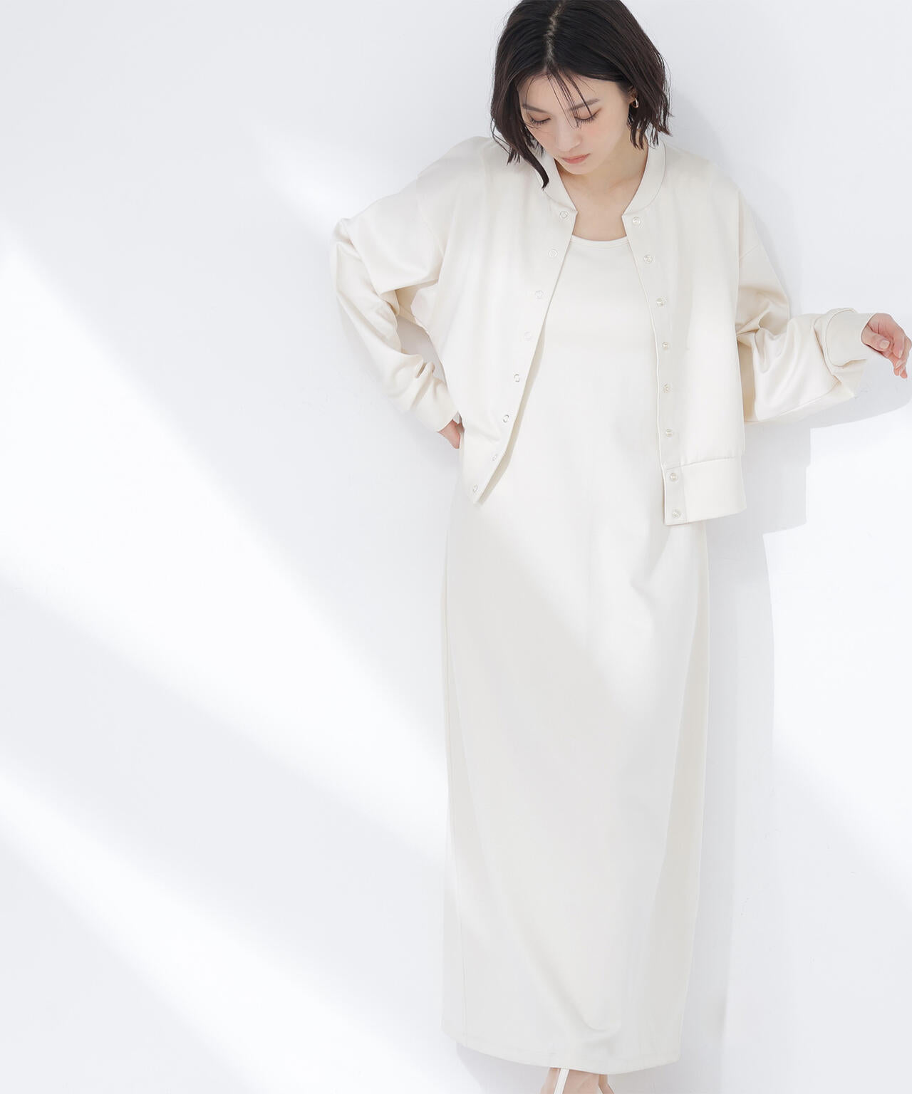 カーデセットナローワンピース