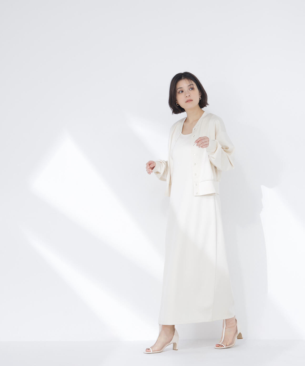 カーデセットナローワンピース