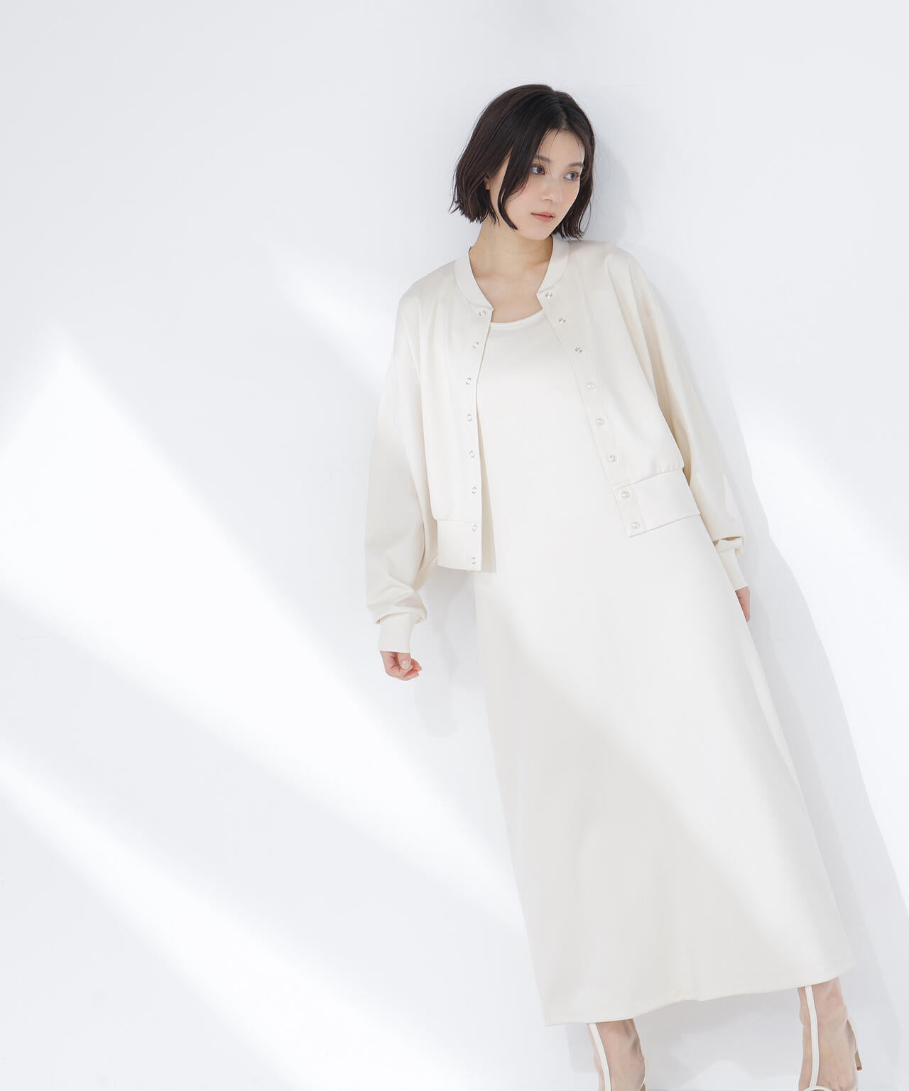 カーデセットナローワンピース