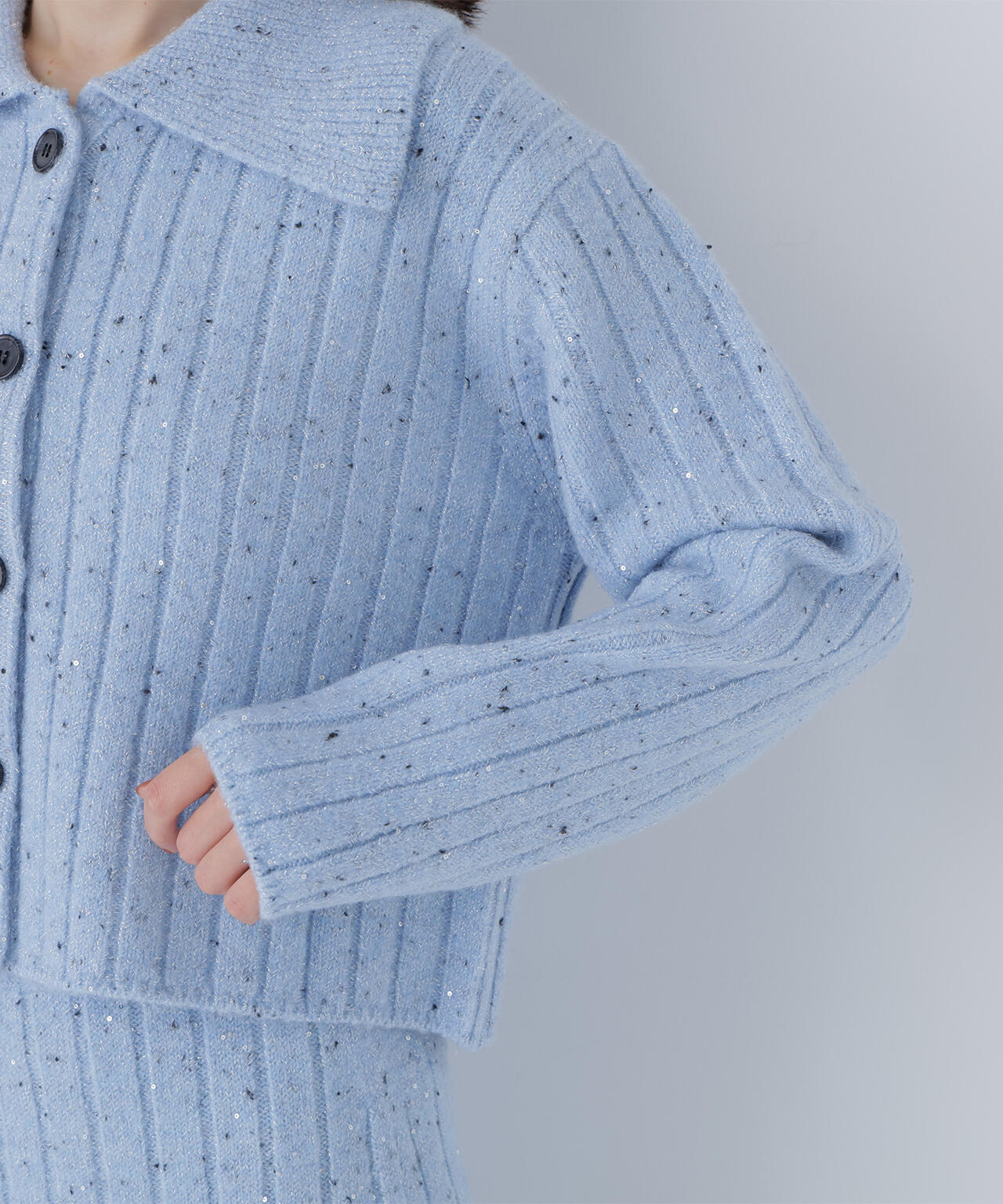 スパンコールラメニットセットアップ