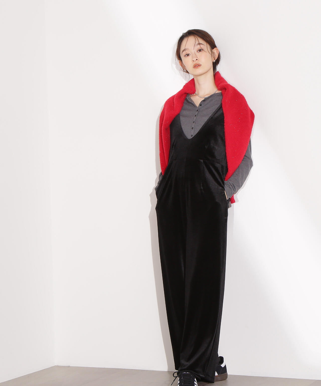 Vネックベロアサロペット | N. Natural Beauty Basic*（エヌ