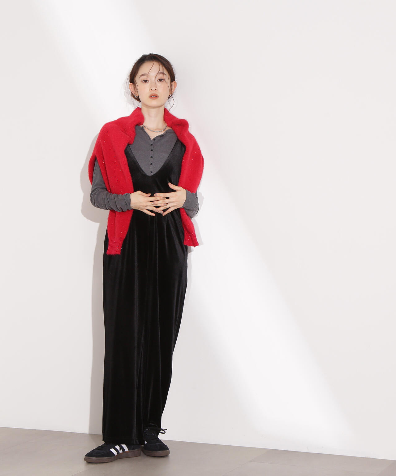 Vネックベロアサロペット | N. Natural Beauty Basic*（エヌ