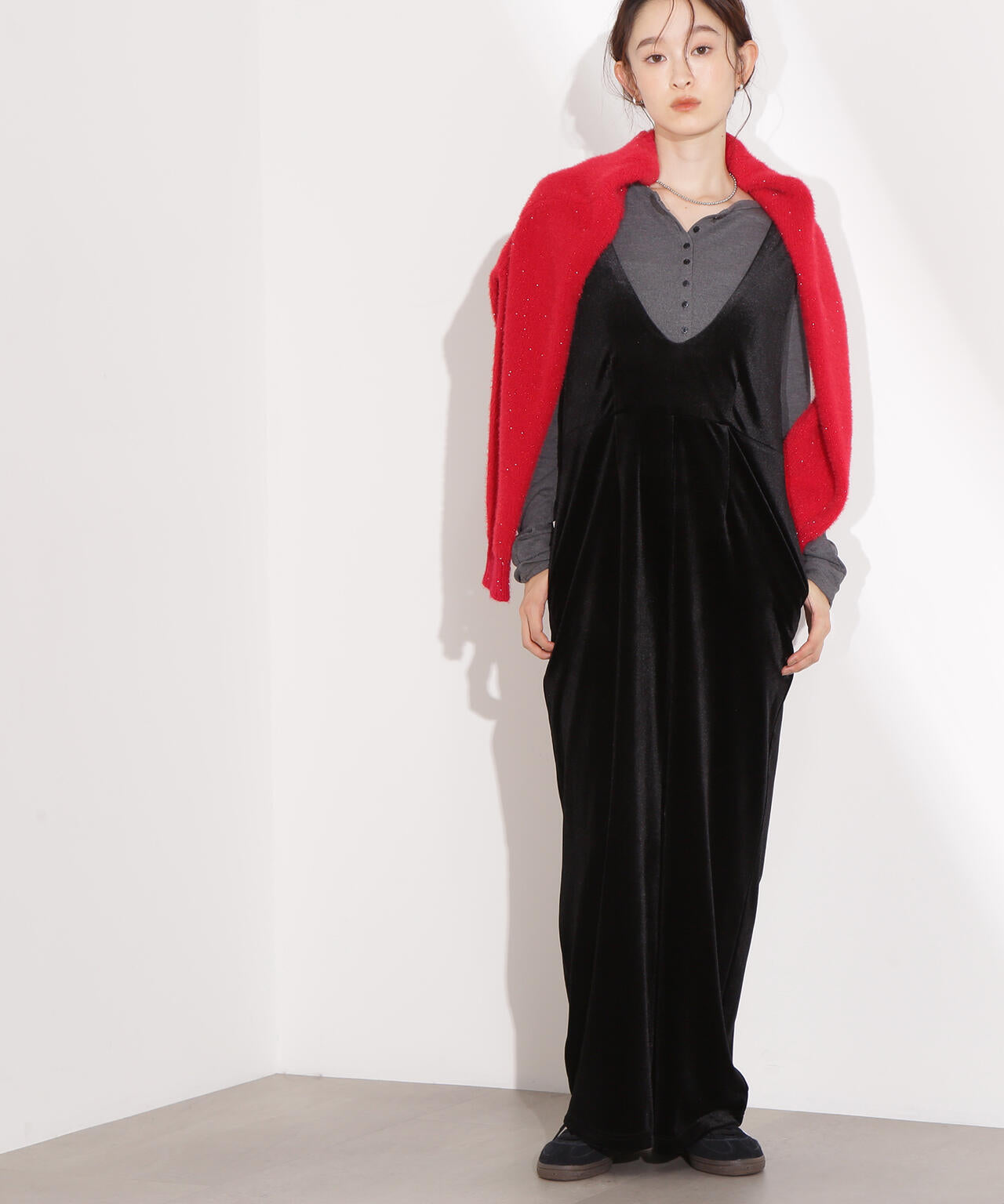 Vネックベロアサロペット | N. Natural Beauty Basic*（エヌ