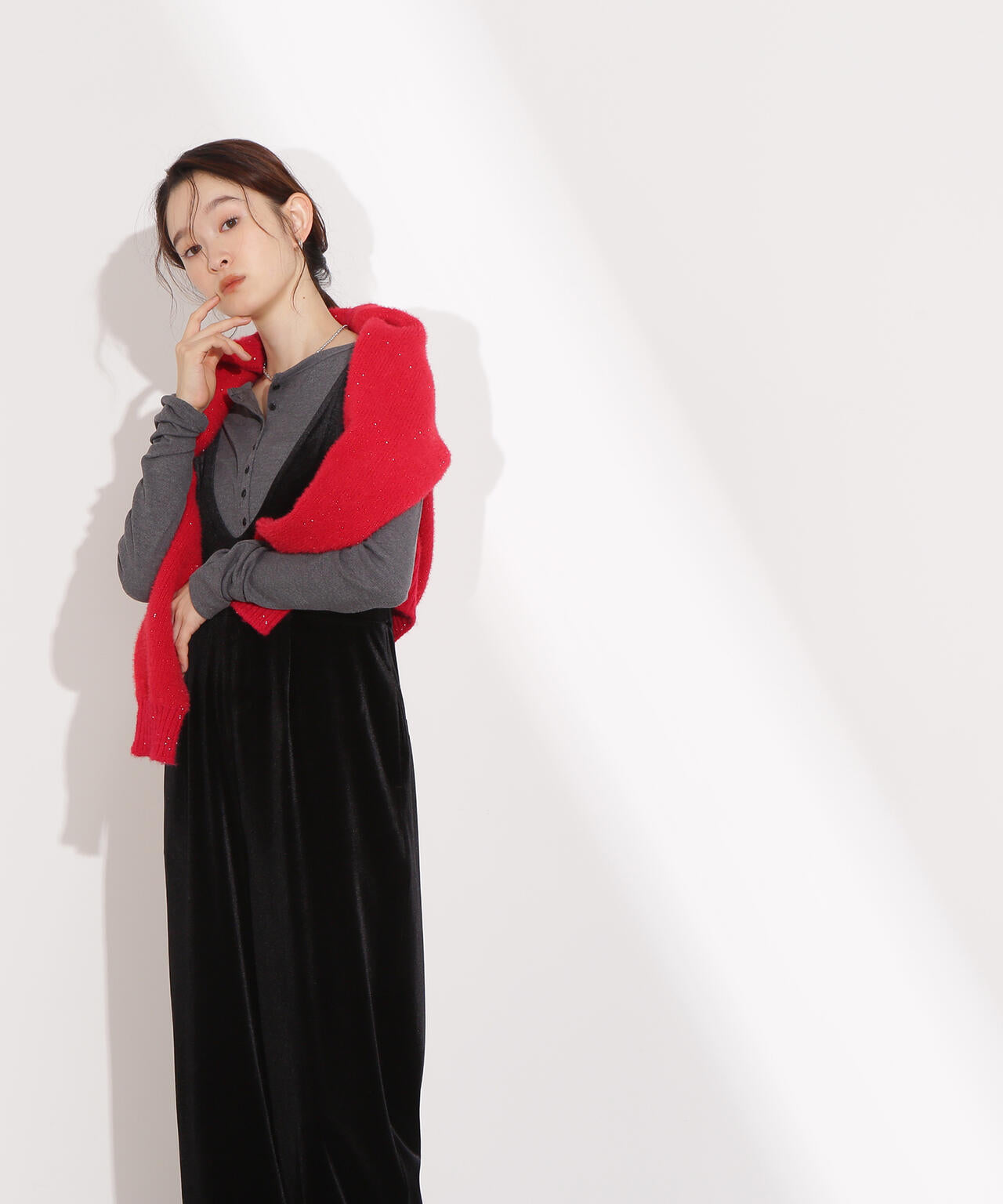 Vネックベロアサロペット | N. Natural Beauty Basic*（エヌ